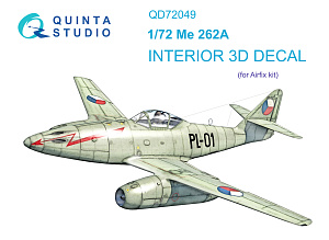 3D Декаль интерьера кабины Me-262A (Airfix)