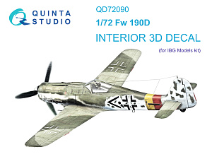 Fw 190D 3D-Printed & coloured Interior on decal paper (IBG models)