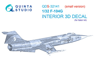 3D Декаль интерьера кабины F-104G (Italeri) (малая версия)