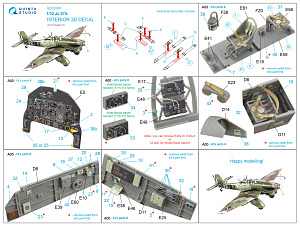 3D Декаль интерьера кабины Ju 87A (Trumpeter)