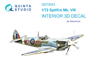 3D Декаль интерьера кабины Spitfire Mk.VIII (Eduard)