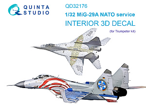 3D Декаль интерьера кабины MiG-29A NATO service (Trumpeter)