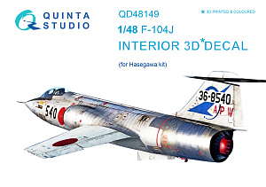 F-104J 3D-Printed & coloured Interior on decal paper (for Hasegawa kit)
