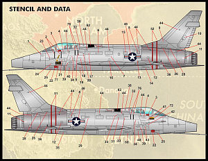Decal 1/72 Colors & Markings of USAF Super Sabres (Furball Aero-Design)