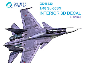 Su-30SM 3D-Printed & coloured Interior on decal paper (GWH)
