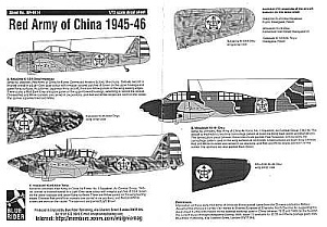 Decal 1/72 Red Army of China Air Force 1945-46 (Blue Rider)