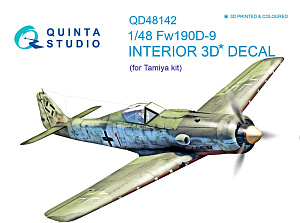 FW 190D-9 3D-Printed & coloured Interior on decal paper (for Tamiya  kit)
