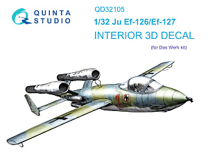Ju EF 126/EF 127 3D-Printed & coloured Interior on decal paper (Das Werk)