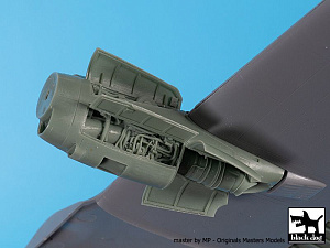 Additions (3D resin printing) 1/72 Lockheed C-130H Hercules engine (designed to be used with Zvezda kits)