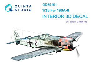 FW 190A-6 3D-Printed & coloured Interior on decal paper (Border Model)