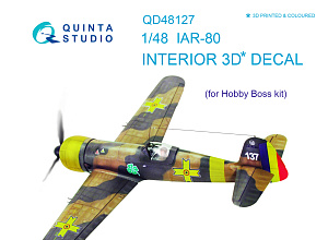 IAR-80 3D-Printed & coloured Interior on decal paper (for HobbyBoss  kit)