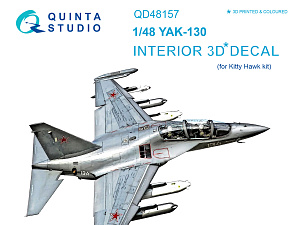 Yak-130 3D-Printed & coloured Interior on decal paper (for KittyHawk kit)