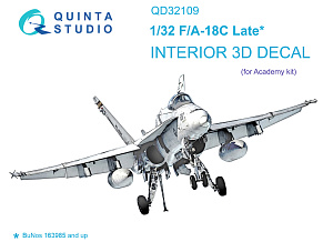 3D Декаль интерьера кабины F/A-18C Late (Academy)