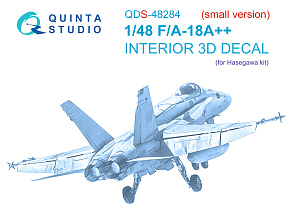 F/A-18A++ 3D-Printed & coloured Interior on decal paper (Hasegawa) (Small version)