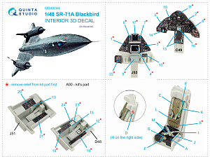 SR-71A 3D-Printed & coloured Interior on decal paper (Revell)